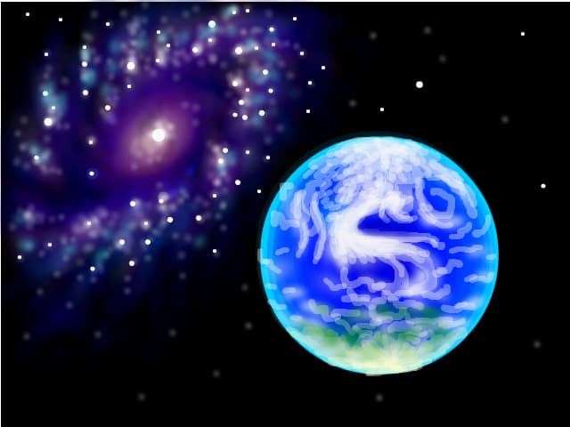 Pamantul si o galaxie
