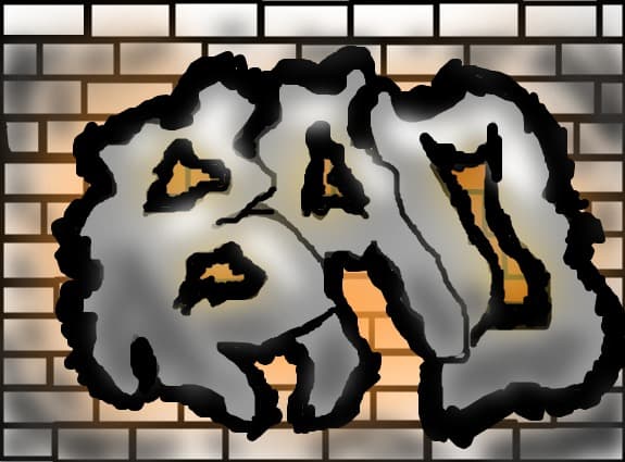 un graffitti