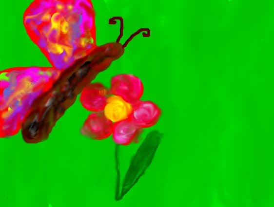 un flutere si o floare