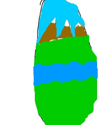 Peisaj montan pe o boaba de orez