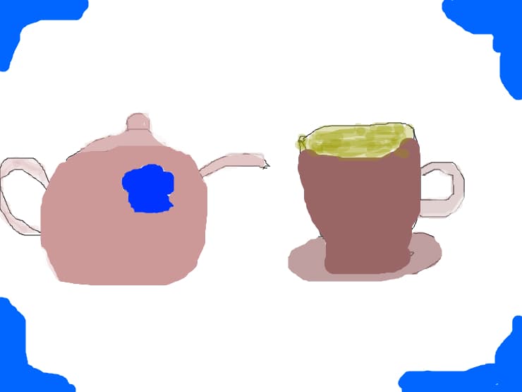 ceasca de ceai si ceainic