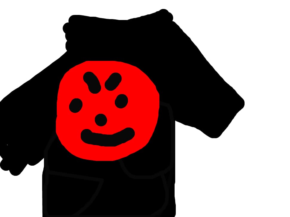bluza cu un emoticon nervos