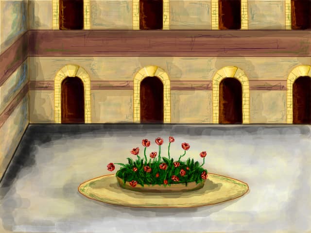 Alte flori rosii intr-un alt decor