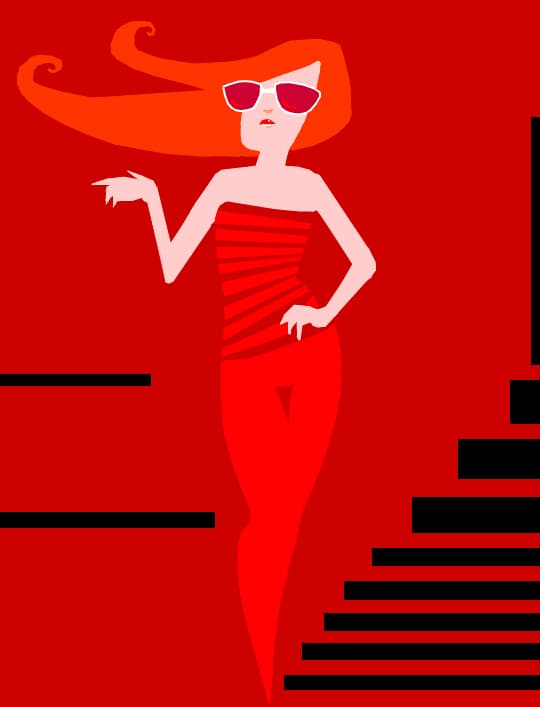 lady in red