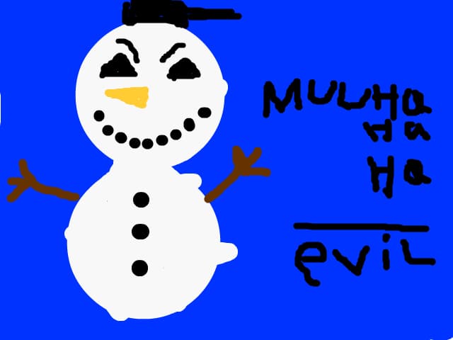 Evil snow man