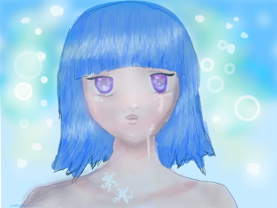 She lives in a blue world