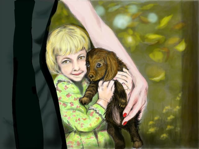 Eu cu mama si catelu...
