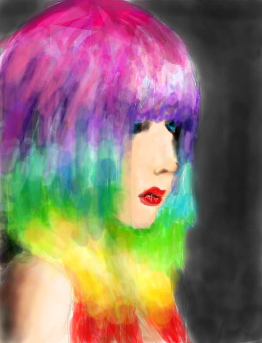 rainbow hair