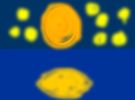 luna se reflecta in apa