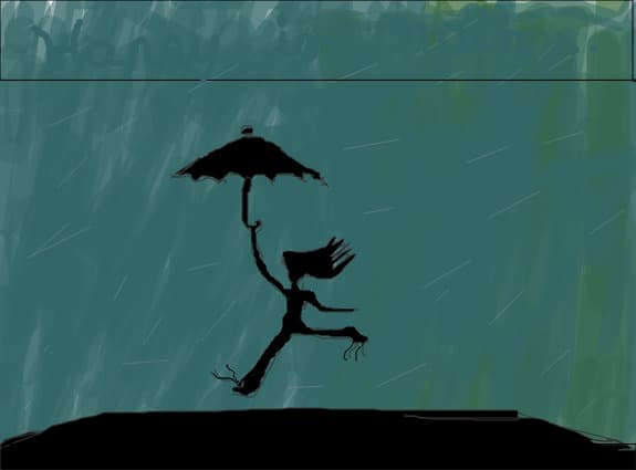 happy in rain