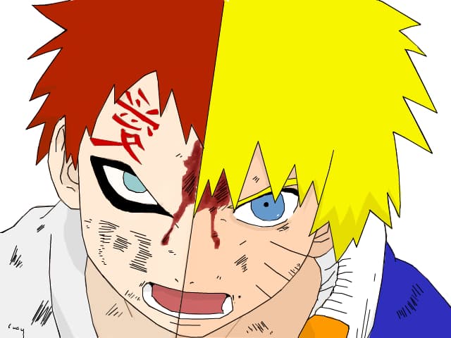 Gaara vs Naruto