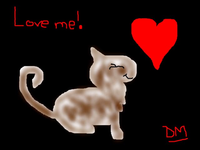 Love me-little anime cat