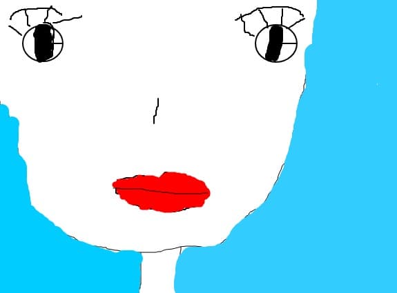 Triste teaa in fond albastru