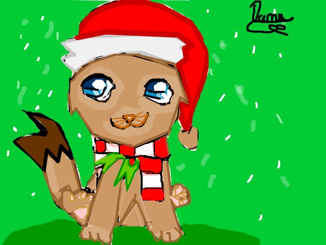 a christmas cat,wirh love form Oana!:)