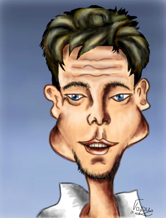 B.P caricatura