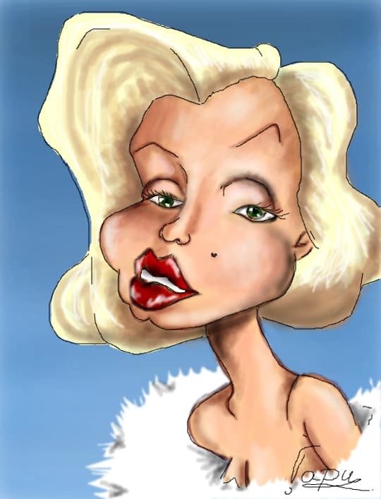 M.M.   caricatura