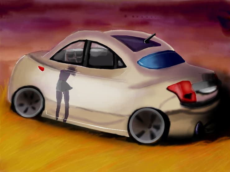 O masina in desert