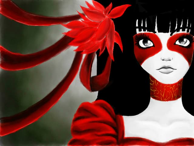 lady in red