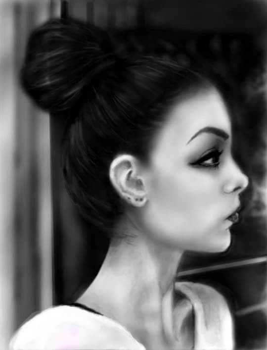 Black and white