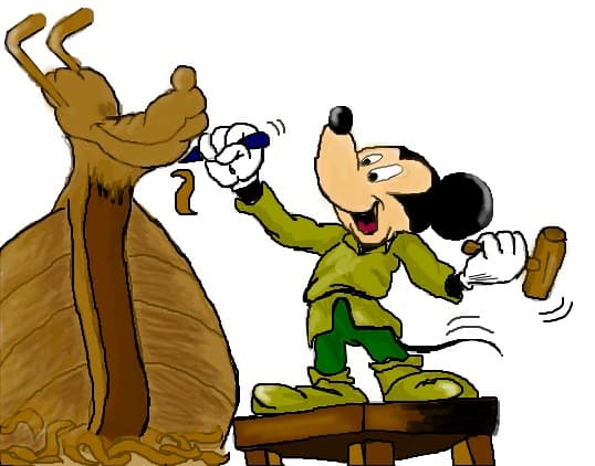 Mickey descopera artistul din el ;)