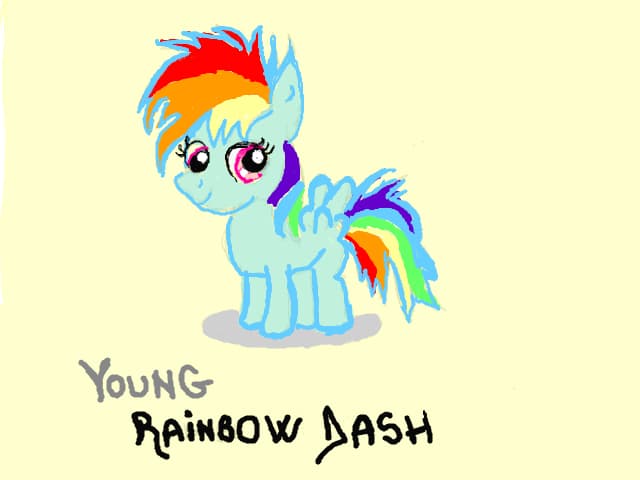 Young Rainbow Dash :) Mic se vede neterminat, deschideti mare :o3