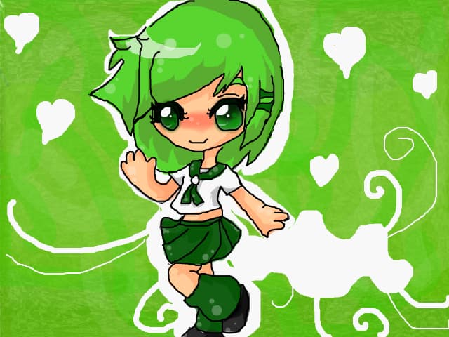 Anime school green