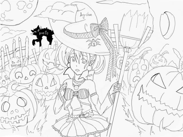 Halloween witch-schita