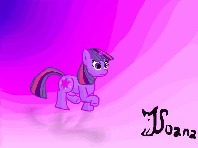 Twilight Sparkle in a violet cave