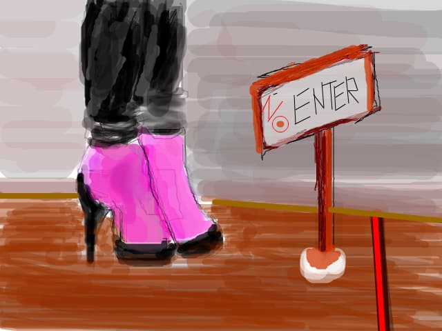 no enter