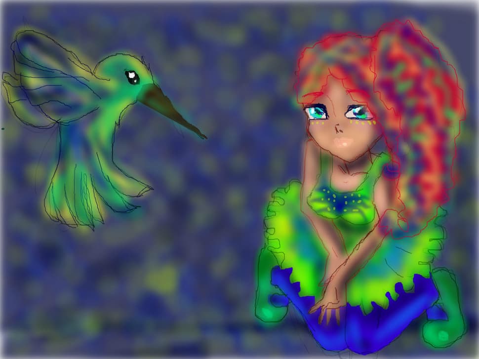 fata si colibri