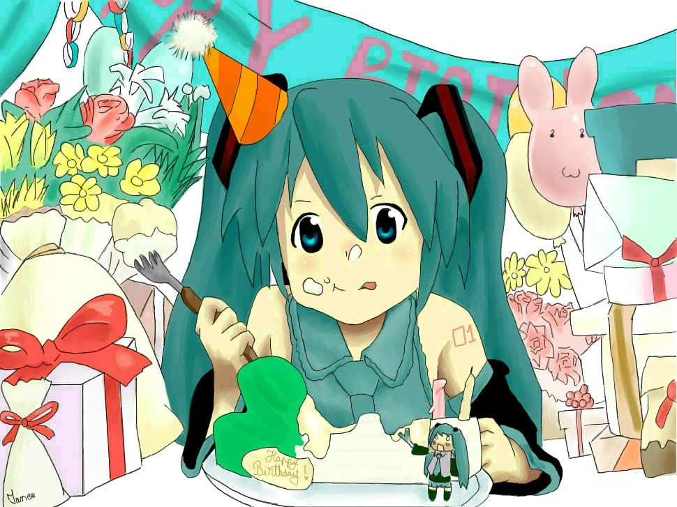 Say `Happy B-day,Miku ! ` :)