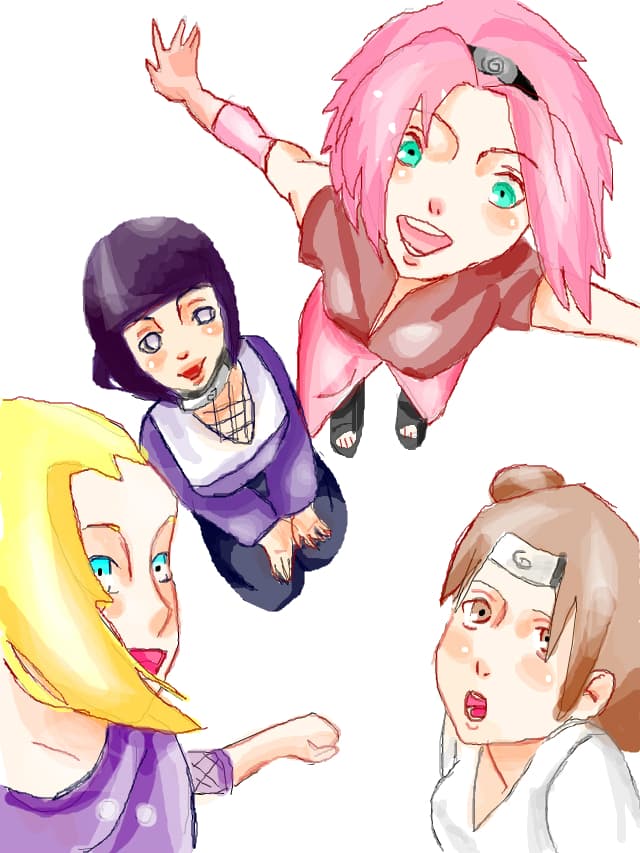 sakura , hinata , ino si tenten