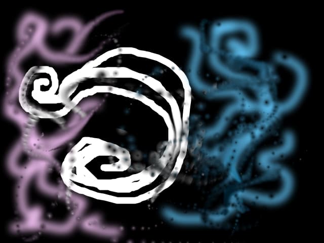 Spiritul fata si spiritul baiat danseaza