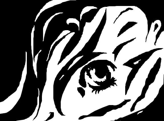 black and white