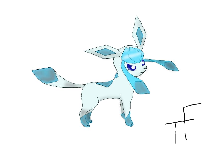 Glaceon (dupa ce l-am desenat pe Umbreon, acum sa-l desenez si pe glaceon)