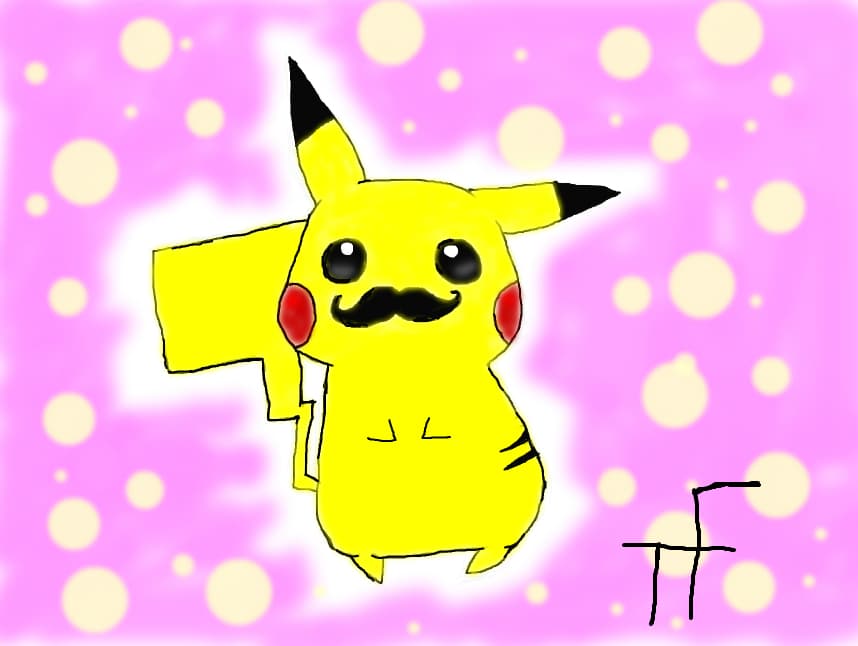 pikachu cu mustata