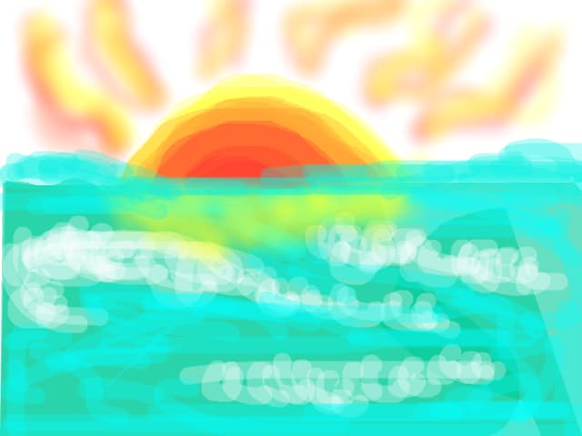 Apus de soare, la mare