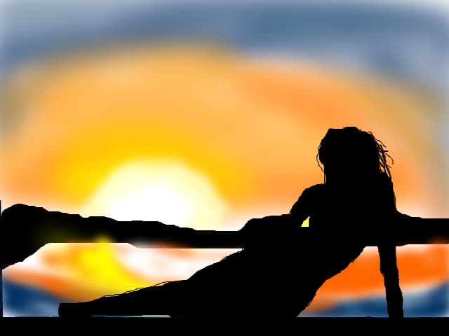 sunset girl