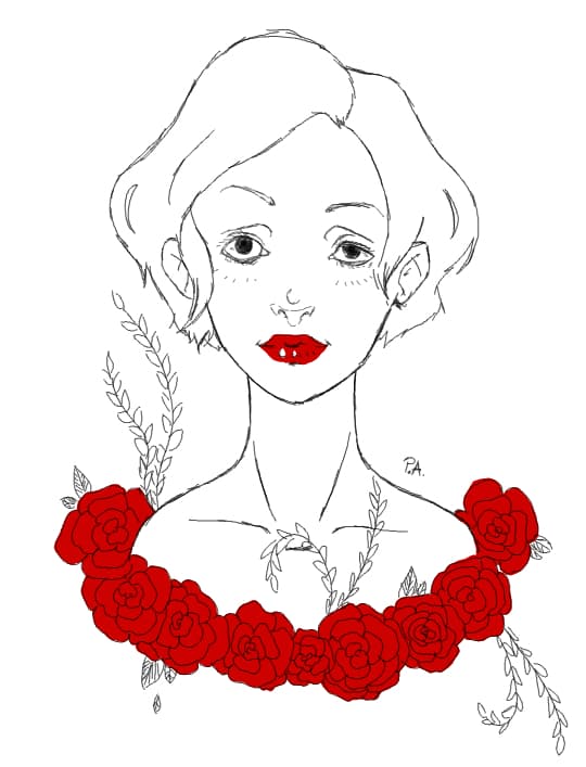 Rose, rose , rose red.