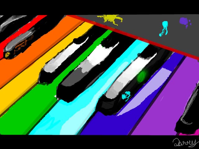 Colored piano