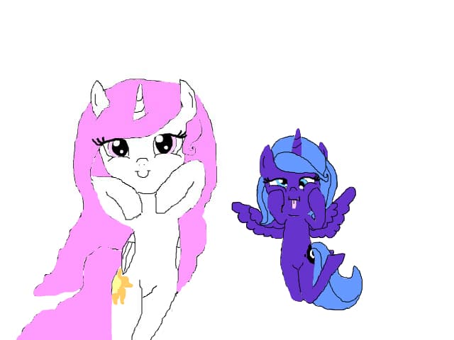 celestia si luna in copilarie