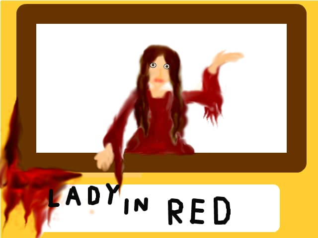 Lady in red