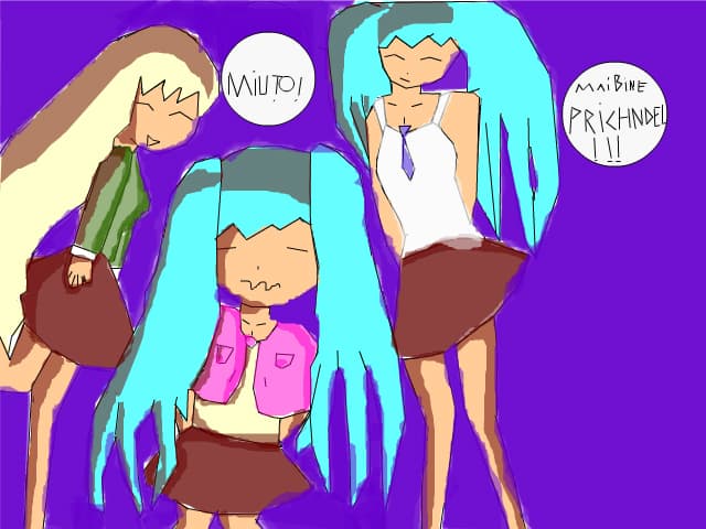 IA cu Miku Chan mare si Miku Chan versiunea mica