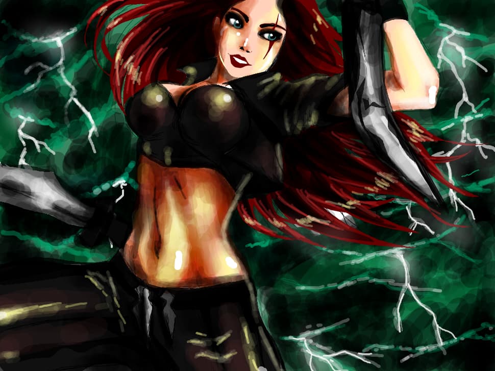 Katarina- al doilea desen, dupa ce primul si-a primit crash :((