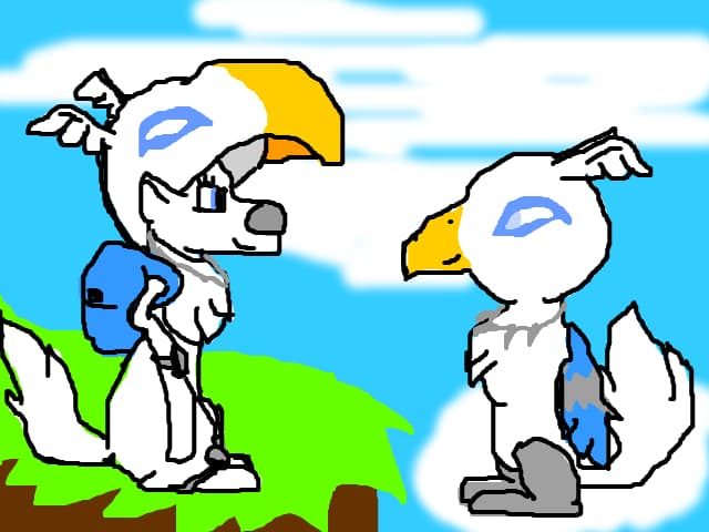 (nou personaj) Eu din animal jam si eu din desenatori