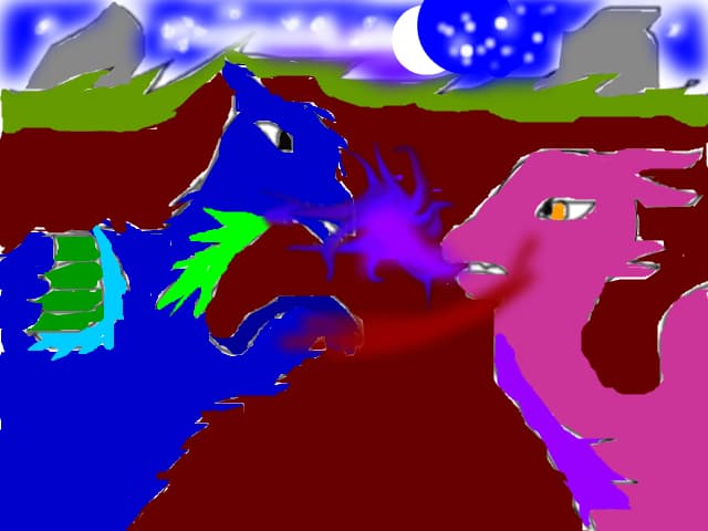 night wolf wing vs lunder star dragon