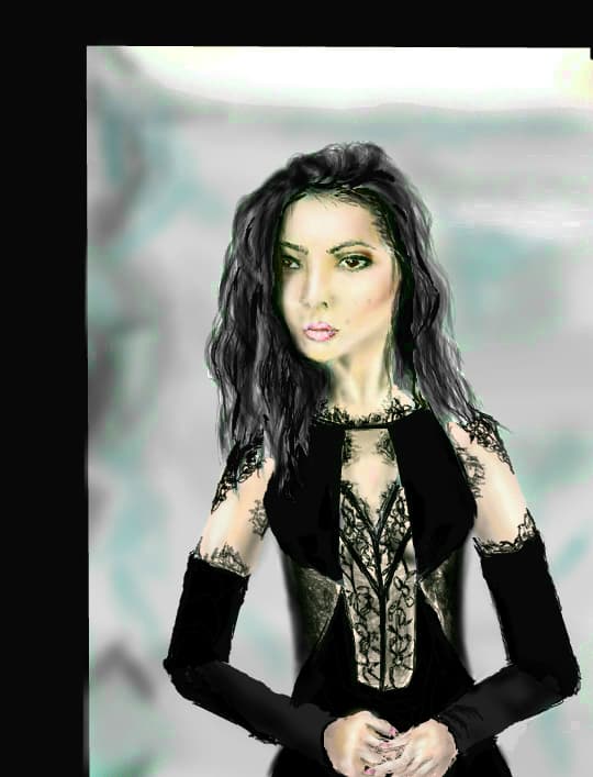 Lady in black