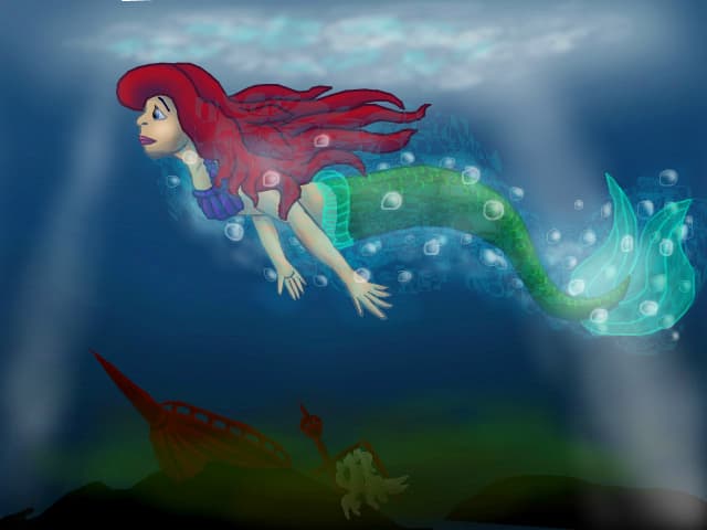 Ariel in pustiul adancului de ocean
