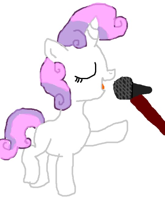 Swittie Belle cantand