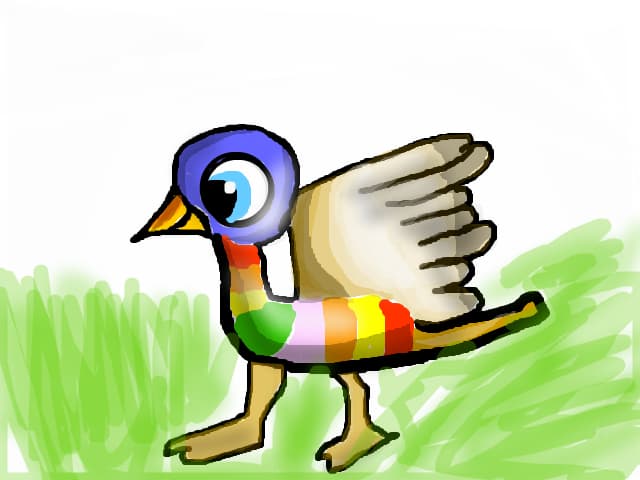 Rainbow Sock Bird